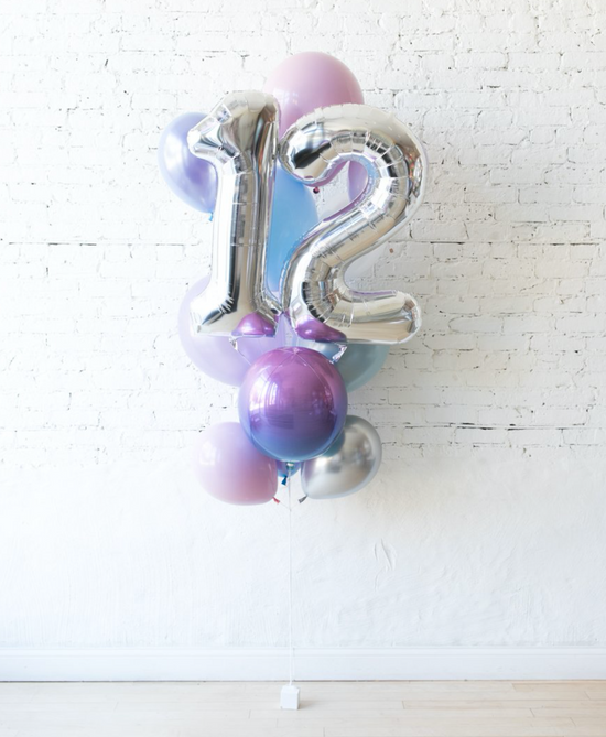 Double Number Balloon Bouquet (helium)