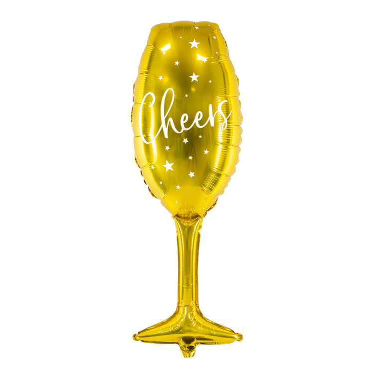 Happy New Year Gold flute foil balloon nz