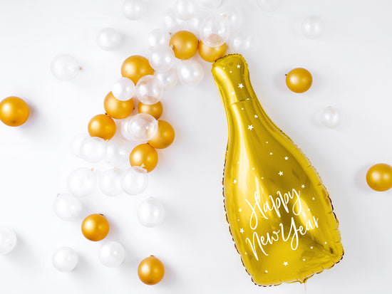 Happy New Year Champagne Bottle Foil Balloon