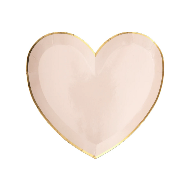 blush Heart party plates nz