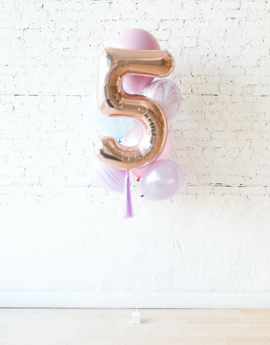 Single Number Balloon Bouquet (helium)