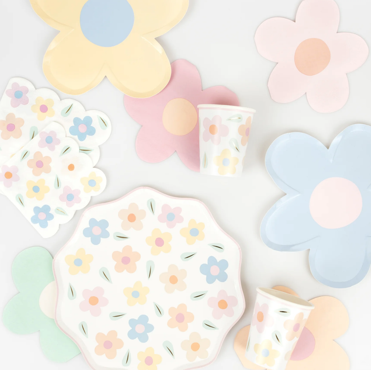 Happy Flower Party Side Plates