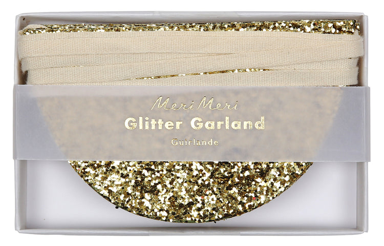 gold glitter garland