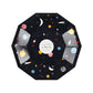 to the moon space party plates