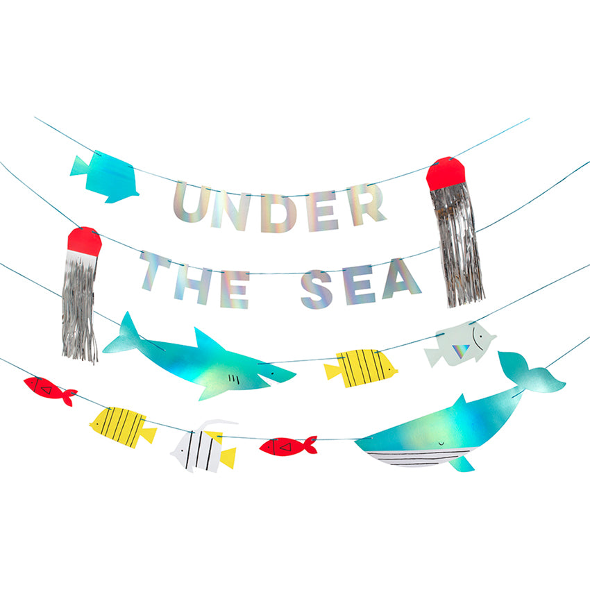 under the sea shark party garland