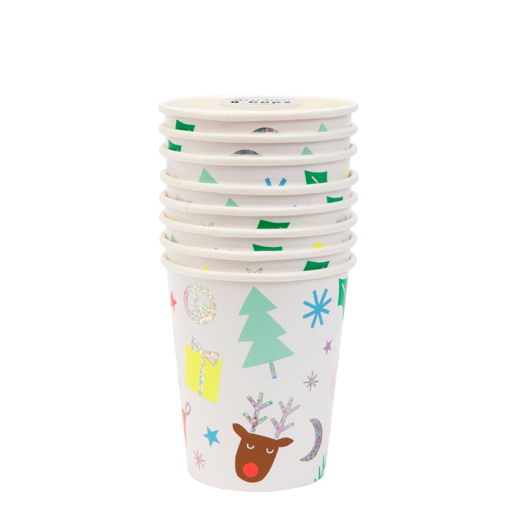 Christmas party paper cups