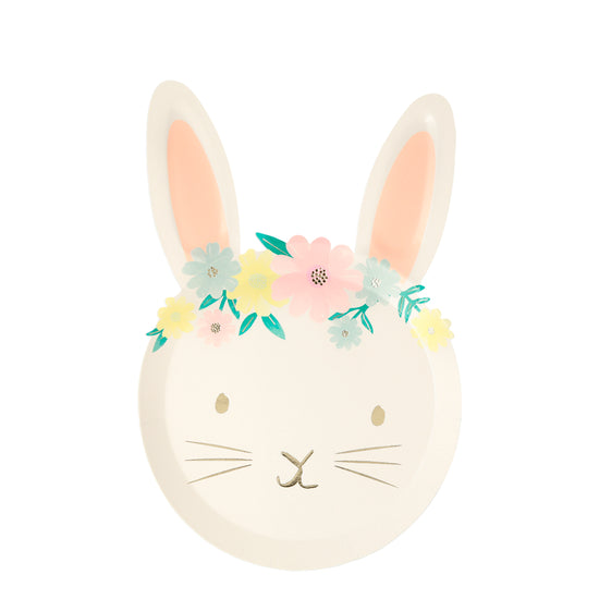 Floral Bunny Plates