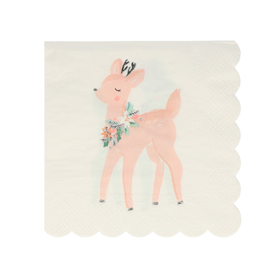 pastel deer napkins Christmas nz