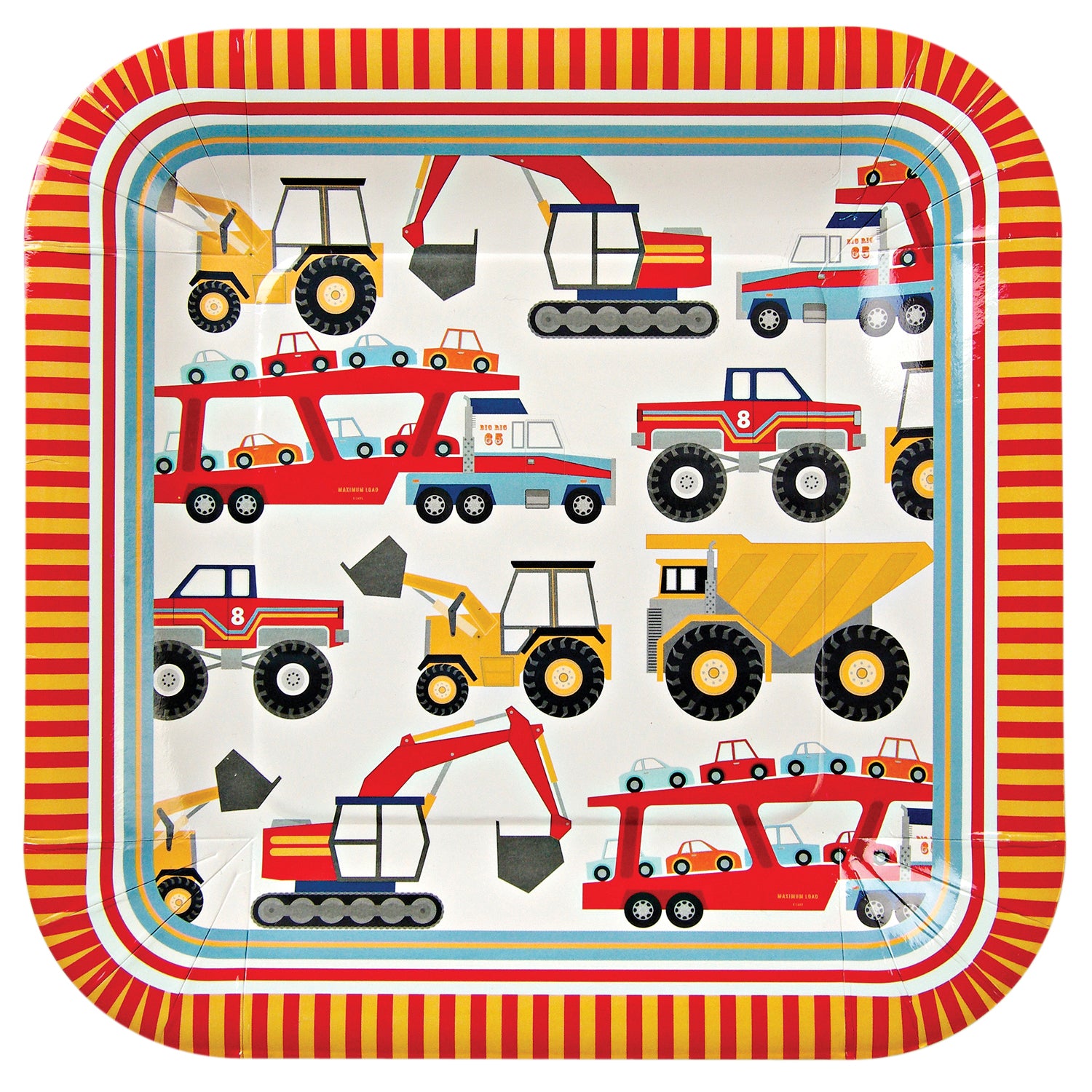 big rig party plates