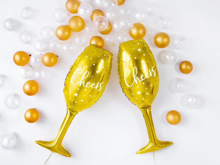 Happy New Year champagne flute foil balloon nz