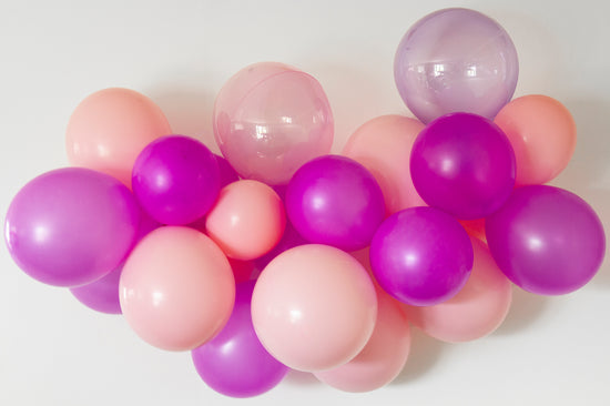 Mini Balloon Garland Neon Violet