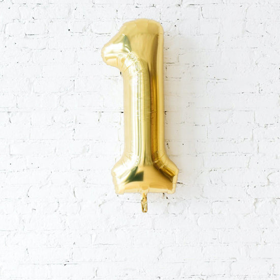 Gold Foil Number Balloon