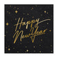 Happy New Year Black and Gold Napkins nz