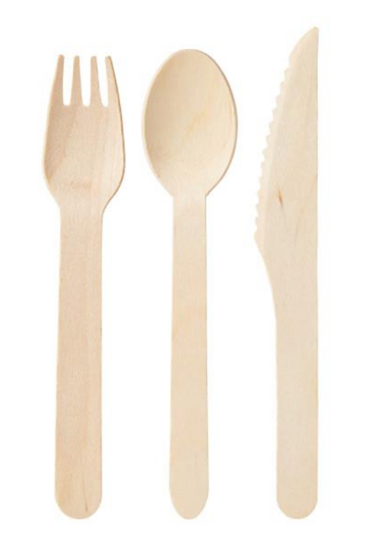 Wooden Cutlery 24 Pack