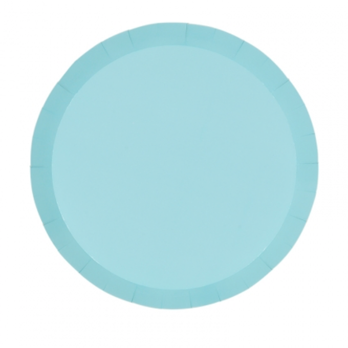 blue party paper plates