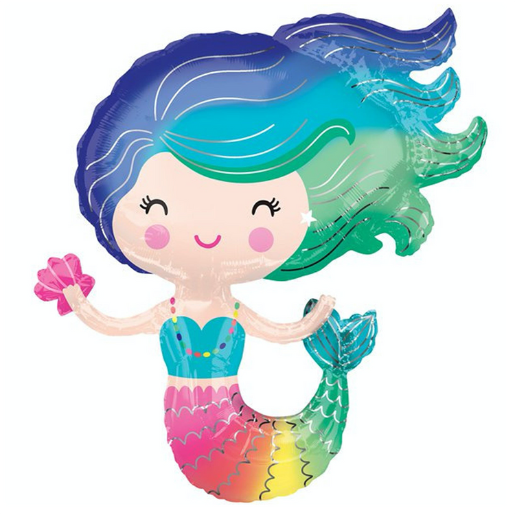 mermaid foil balloon nz