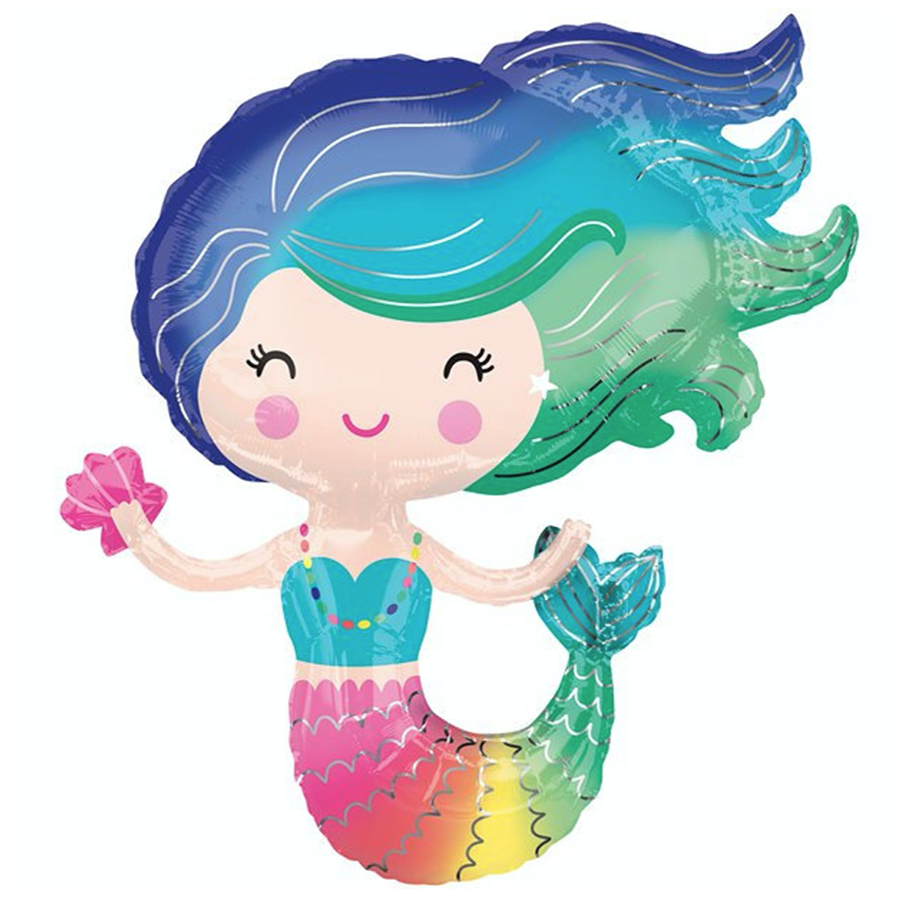 mermaid foil balloon nz