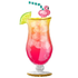 flamingo tropical drink foil balloon nz