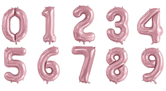 Light Pink Foil Number Balloon