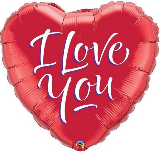 I Love You Valentine foil heart balloon nz