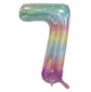 Pastel Rainbow Foil Number Balloon