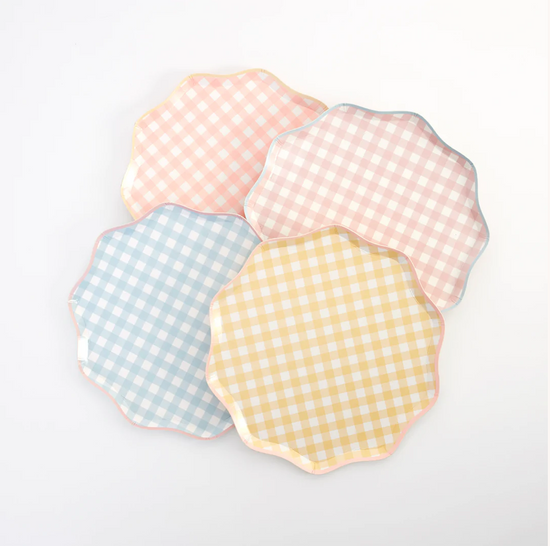gingham spring summer party plates nz