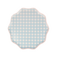 blue gingham party plates nz