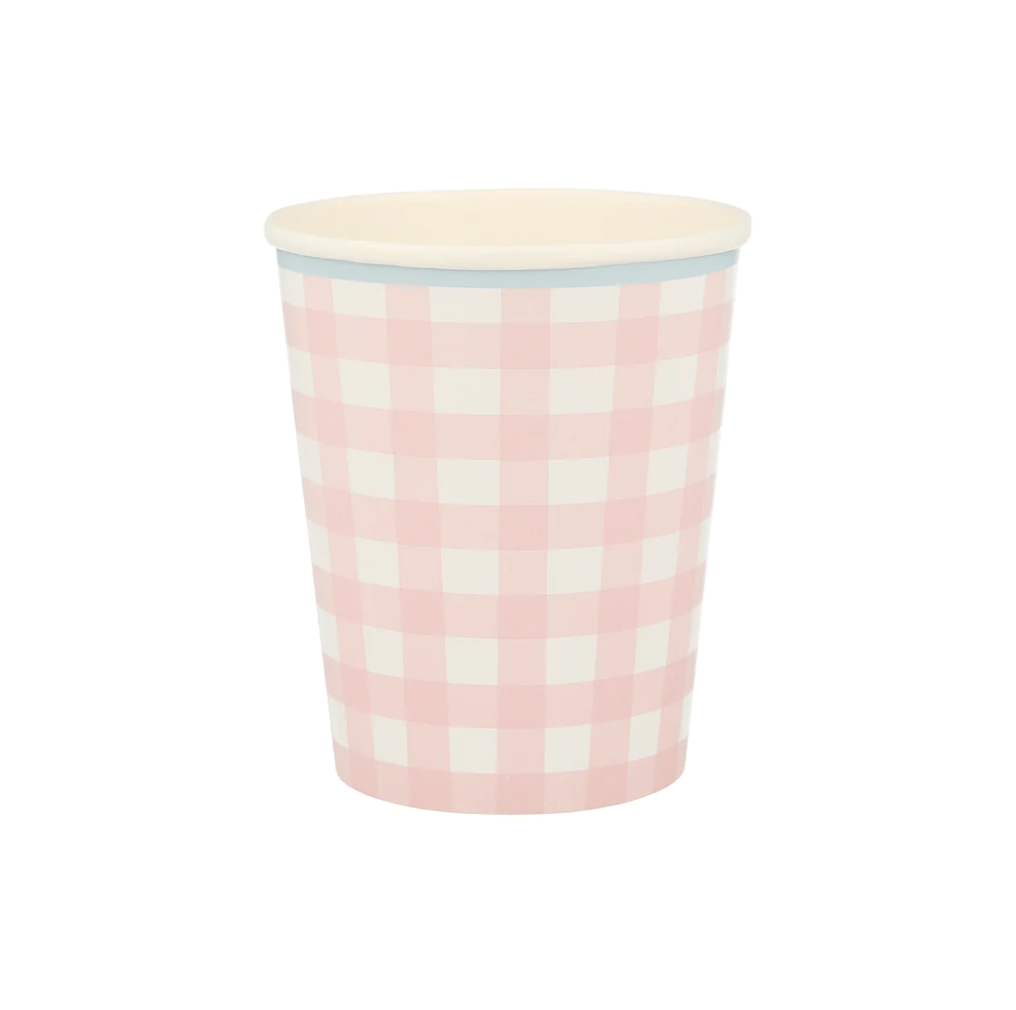 gingham party cups nz
