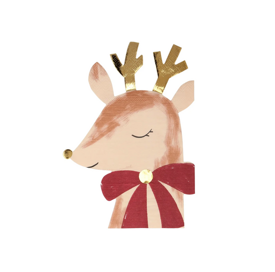 Reindeer with Bow Napkins