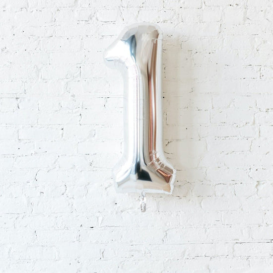 Silver Foil Number Balloon