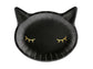 black cat halloween plates