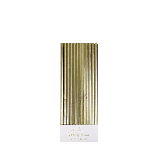 Gold Foil Party Straws