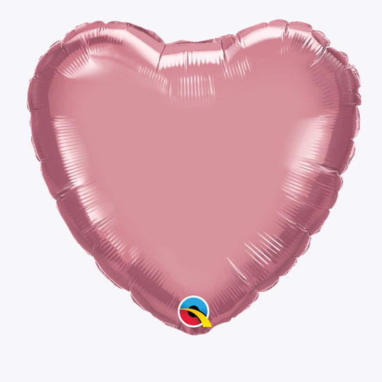 Chrome Mauve Foil Heart